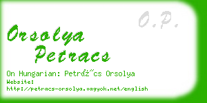 orsolya petracs business card